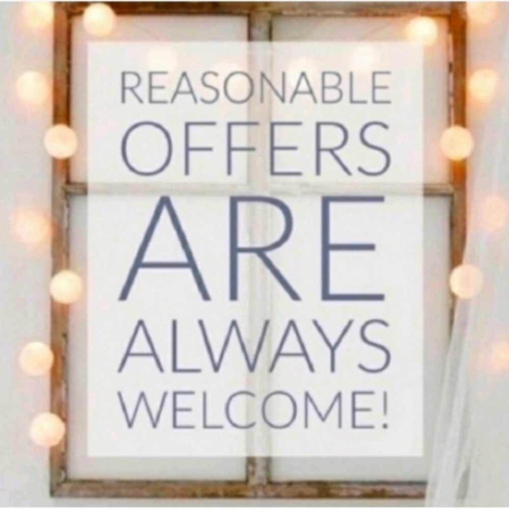 Reasonable offers are always welcomed